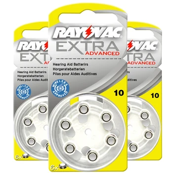 

New 60 cells/10card Rayovac Extra 1.4V Performance Hearing Aid Batteries. Zinc Air 312/A312/PR41 Battery for CIC Hearing aids