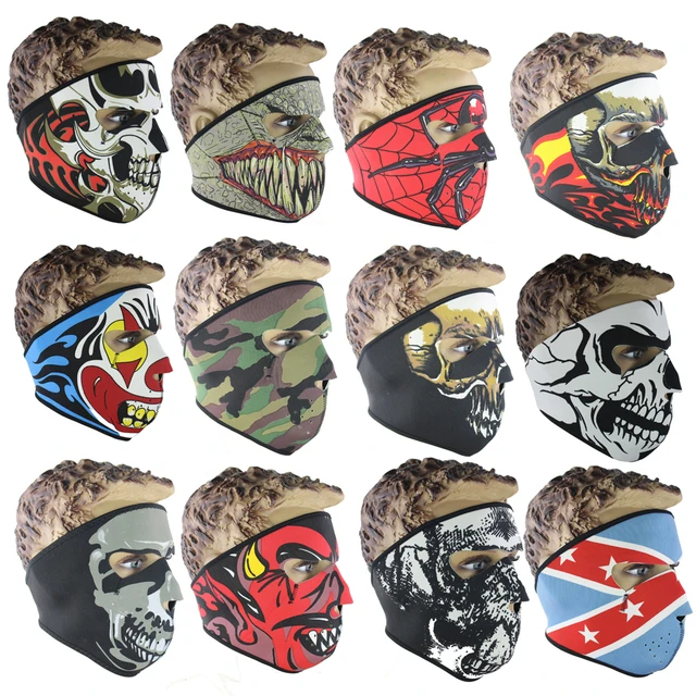 1PCS Skull Face Mouth-Muffle Mask Warm Windproof Motorcycle Bike Cycling Ski Face Mask Veil Outdoor Sport Mask