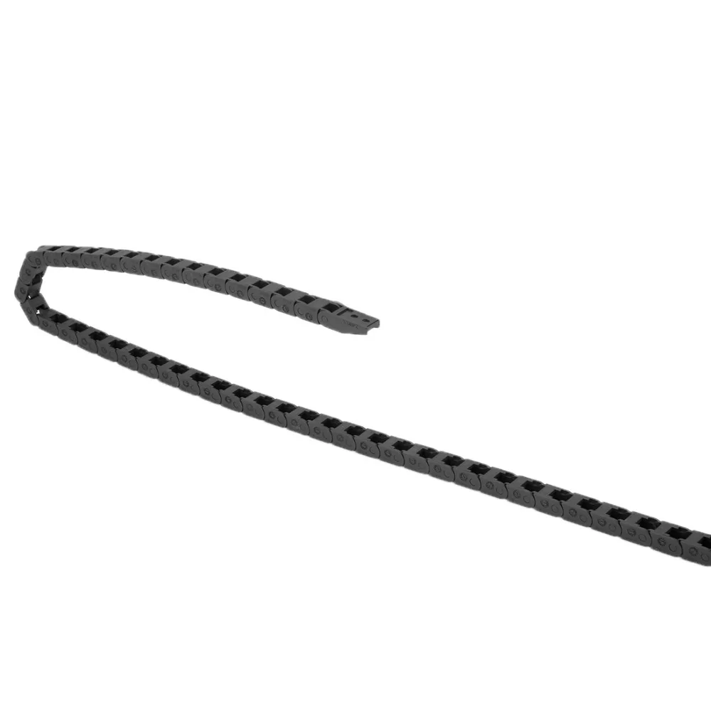 

UXCELL 1 Meter Drag Chain Cable Carrier 7x7.3mm 7x7mm 10x10mm R18 Closed Type Transmission Chains for CNC Router Black Plastic