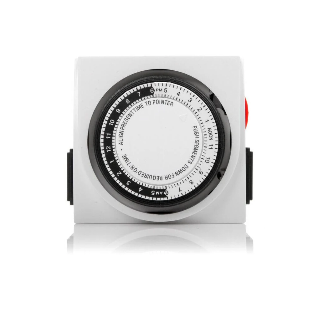 

Dual Outlet 15 minutes to 24 Hour Heavy Duty Mechanical Timer Plug-in US