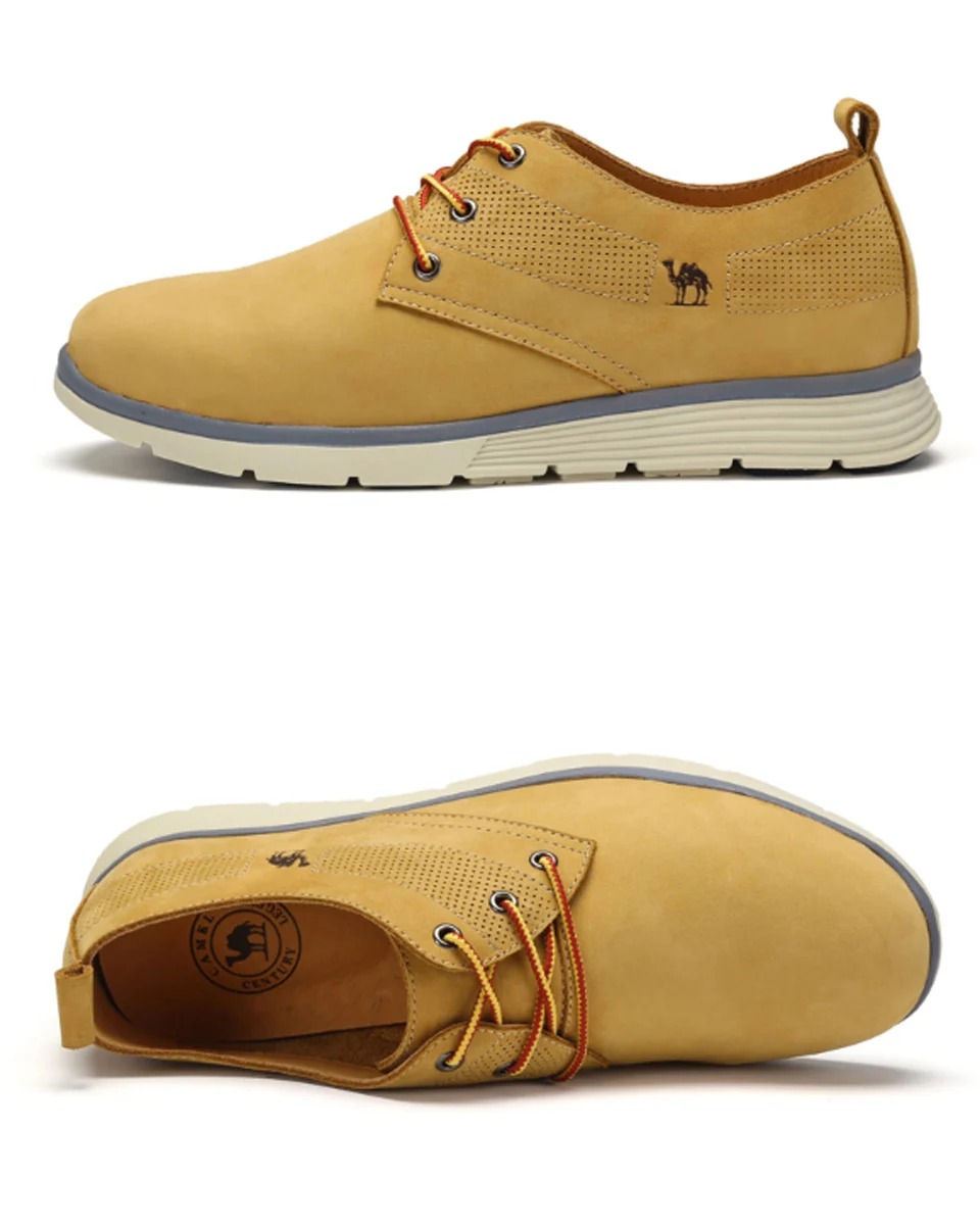 CAMAEL/Мужская Уличная обувь; дикая Весенняя Мужская обувь из натуральной кожи; матовые дышащие амортизирующие рабочие повседневные туфли