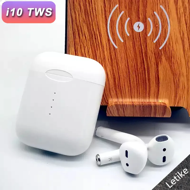 

i10 TWS Bluetooth Earphones Wireless earphone V5.0 Touch control Earbuds &3D Surround Sound with charger case for all smartphone
