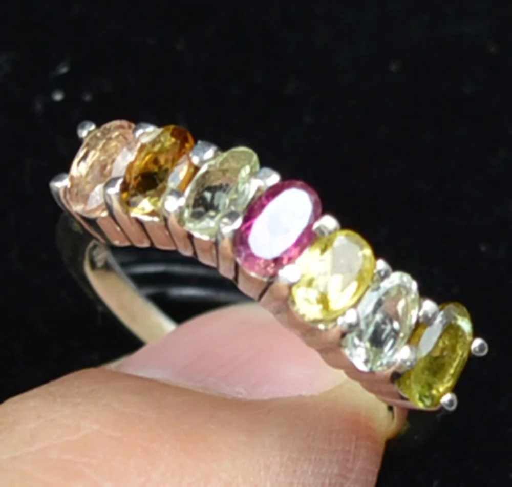 

Lovegem Genuine Tourmaline Ring 925 Sterling Silver, Size : 5.75 , AR3868