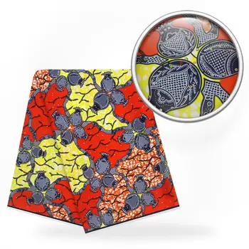 

Latest African Fabric cotton Wax Veritable Wax cotton Guaranteed Real Wax cotton With Stones 6yards/Lot W17083001