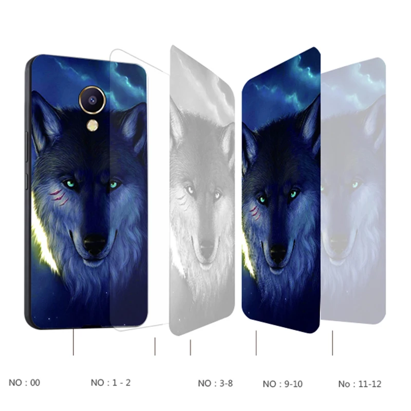 Meizu M5 Note Case Original Cover for Meizu M5 Note Case bag Cover Skin Wolf Fish Skull m5 note Fundas 100% BiNFUL 4