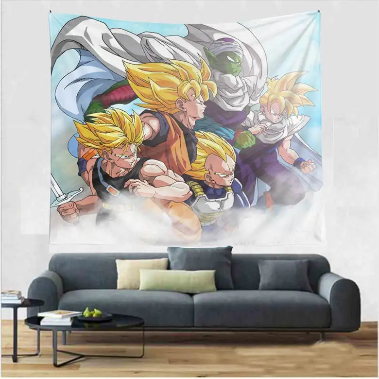 Imandale DBZ Super Heroes узор хиппи гобелены настенный утолщаются гобелены аниме Гоку узор стены книги по искусству домашний декор