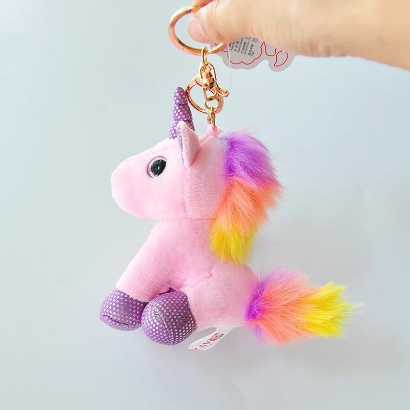 

ASSOT 4Color Plush Keychain Fluffy Fur Ball Key Chain Artificial Fur Key Ring Women Car Bag Decoration