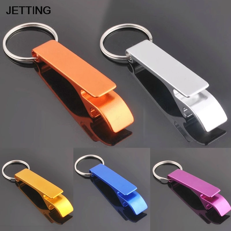 

JETTING 1Pc Portable Aluminum Alloy Key Ring Keychain Bottle Opener Beer Opener Car Styling Accessories Decoration