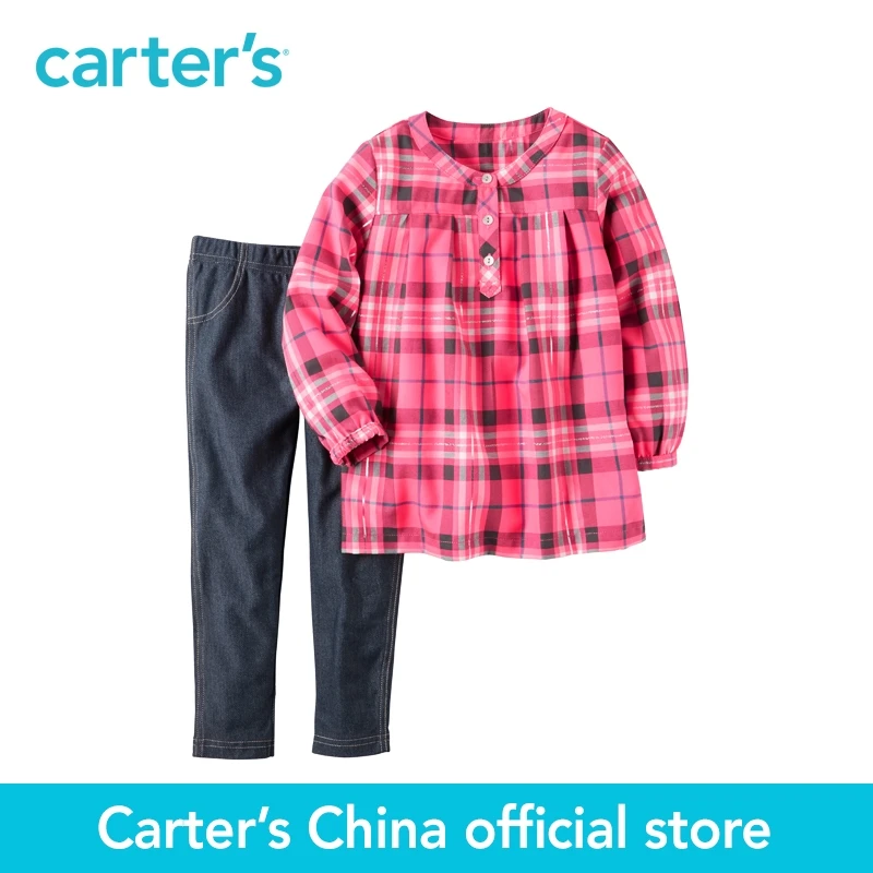 Carter s 2pcs baby children kids 2 Piece Neon Flannel Tunic Jegging Set 279G073 sold by