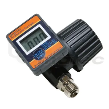 

LEMATEC 1/4" Adjustable Digital air pressure regulator knob LCD display easy to read for air tool pneumatic tool air regulator