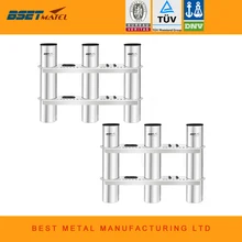 2 шт. из нержавеющей стали 316 рыболовная удочка решетка-держатель из 3 трубок Соединительная розетка для морской рыболовной коробки байдарка лодки яхты