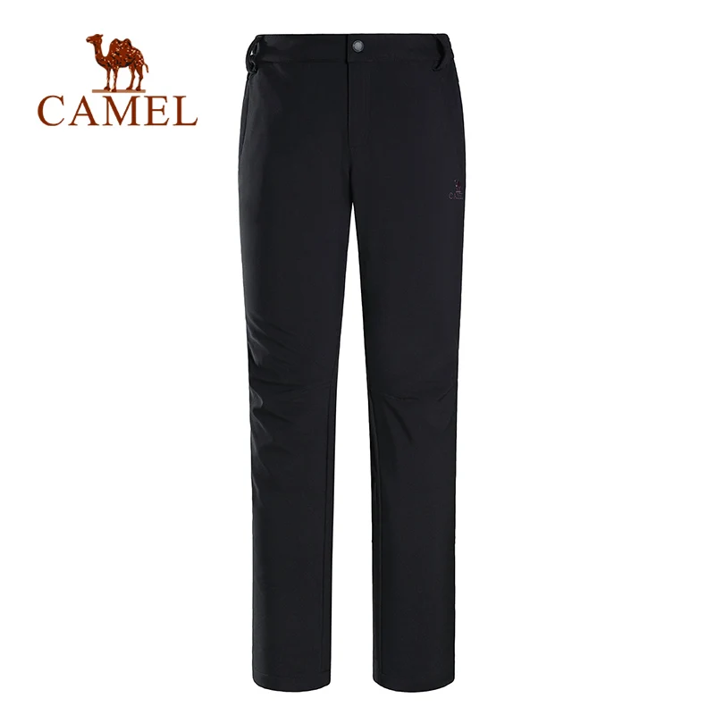 CAMEL nuevo de senderismo de Mujer Pantalones impermeables a prueba de viento de otoño e invierno al aire libre de lana interior deporte escalada táctica Trekking Pantalones CAMEL nuevo de senderismo de Mujer Pantalones impermeables a prueba de viento de otoño e invierno al aire libre de lana interior deporte escalada táctica Trekking Pantalones
