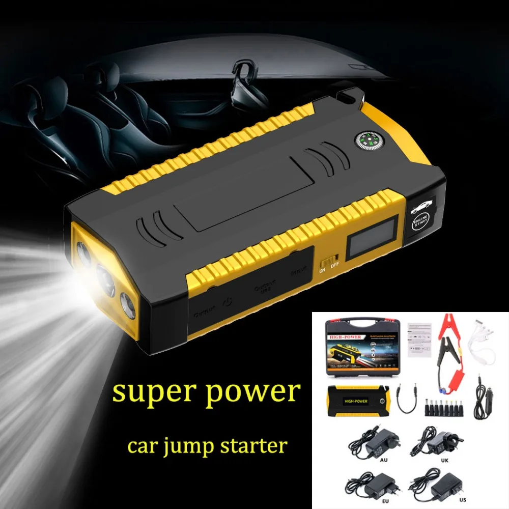 Водонепроницаемый многофункциональный автомобильный стартер 12V 4USB 600A