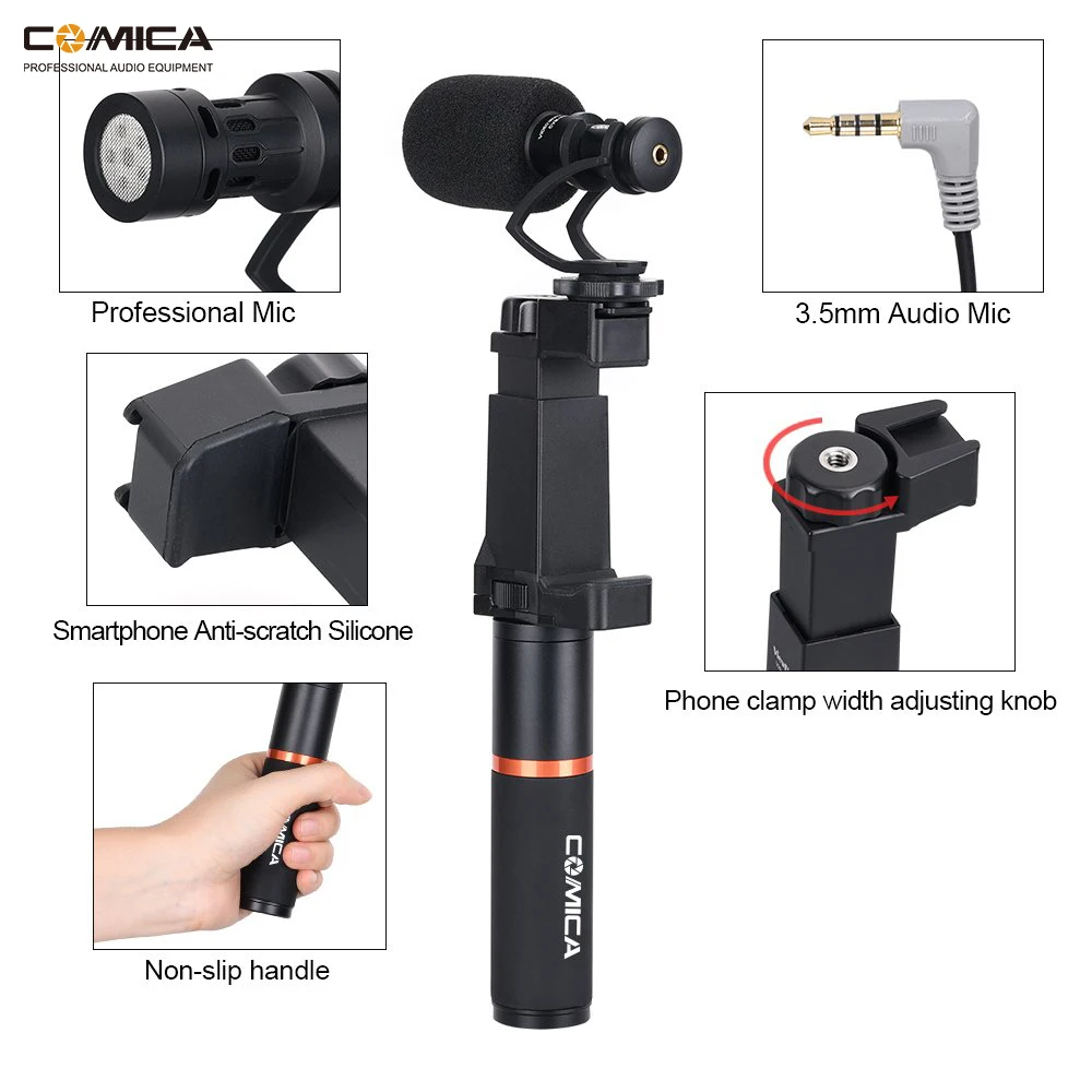 Comica Smartphone Video Kit CVM-VM10-K Video Surveillance Equipment For iPhone Samsung Huawei Phone Comica Smartphone Video Kit CVM-VM10-K Video Surveillance Equipment For iPhone Samsung Huawei Phone