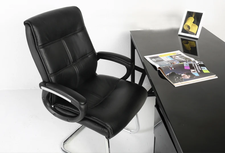 Современное простое компьютерное кресло с ножками в форме банта|computer chair|leather office
