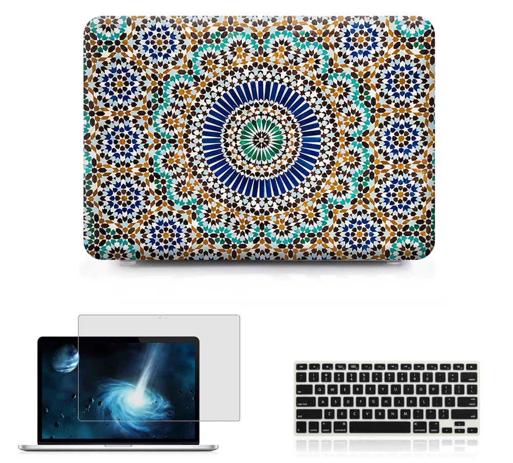 Чехол для Macbook Pro Touch Bar 13 15 A1706/A1707/A1708 Air 11 Retina 12 + чехол клавиатуры пленка