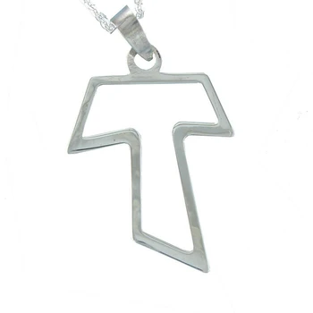 

925 sterling silver pendant woman necklace Tau cross-cross from San Francisco. Includes Chain de 45 cm and Case for gift