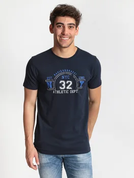 

Round neck T-shirt with lettering