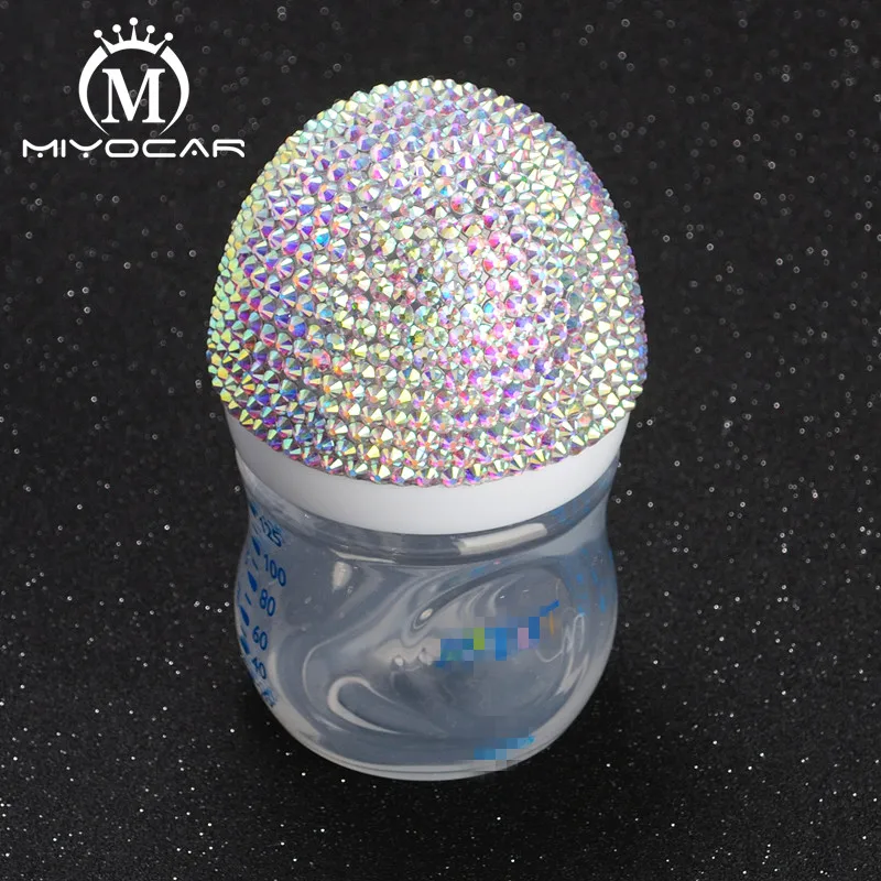 MIYOCAR beautiful handmade set of safe PP Feeding Bottle 125ml and bling colorful crown pacifier for baby shower gift