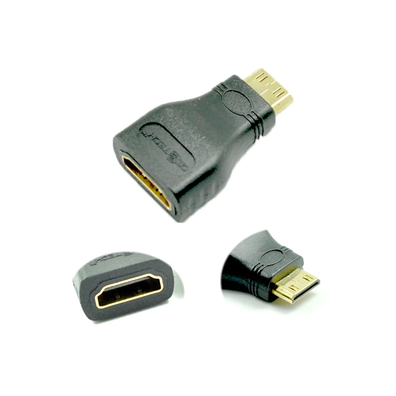 Mini HDMI to standard HDMI Conversion head big turn small mobile phone