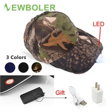 Новая охотничья шляпа камуфляжная легкая уличная бейсболка светодиодная Мужская и женская зимняя шляпа для темноты рыболовная армейская велосипедная гоночная скалолазание