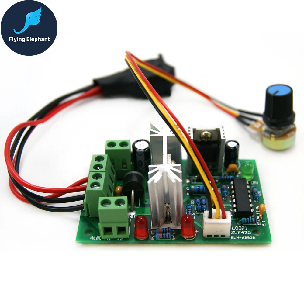 

Reversing Switch DC Speed Motor Controller 150W 10V-40V 0% - 100% PWM 0-5V PLC Control