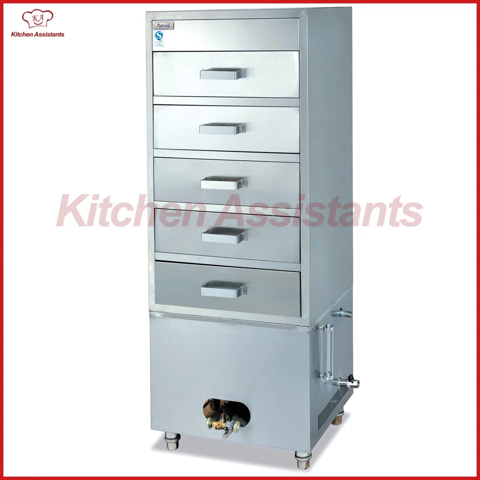 

GH5J Gas Stainless Steel Steam Cabinet for food with 5 Layers