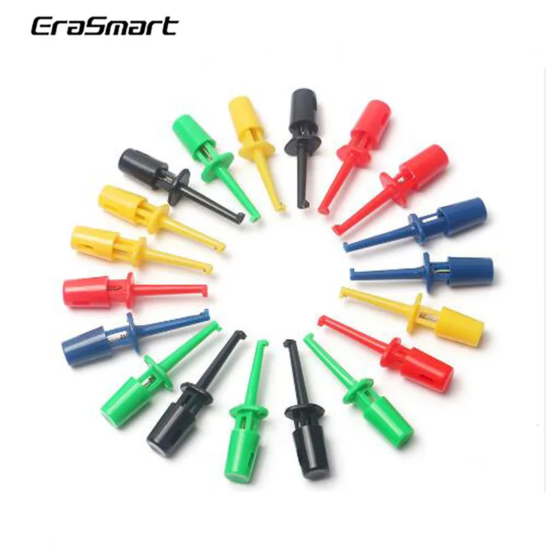 

20pcs 1.7" Multimeter Test Lead Probe Cable Wire Kit Test Hook Clip Connector Grabbers for SMT SMD Welding Work Tools