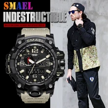 Мужские кварцевые цифровые часы мужские спортивные часы Relogio Masculino SMAEL S Shock Relojes светодиодный военный водонепроницаемый наручные часы