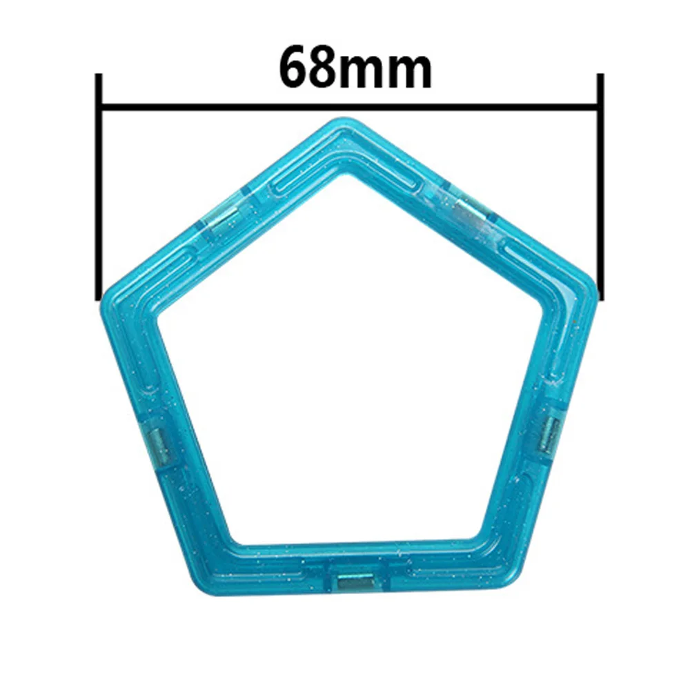 1 шт. Мини Размер Магнитные здания конструктор Сделай Сам блоки Строительные магнитные кубики Развивающие детские игрушки подарки для детей - Цвет: 1pc pentagon