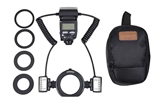 US $165.00 YONGNUO YN24EX Macro Ring Flash Speedlite With 2 Flash Head 4 Adapter Rings For Canon