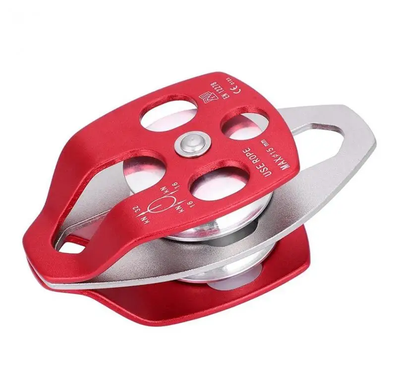

10 Pcs 32KN Rock Climbing Mini Pulley Swivel Fixed Micro-Climbing Kit Pulley Rappelling Survival Mountaineering Equipment