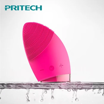 

PRITECH Mini Electric Silicone Facial Cleansing Brush Sonic Vibration Massage Smart Ultrasonic Face Cleaner Beauty Tool