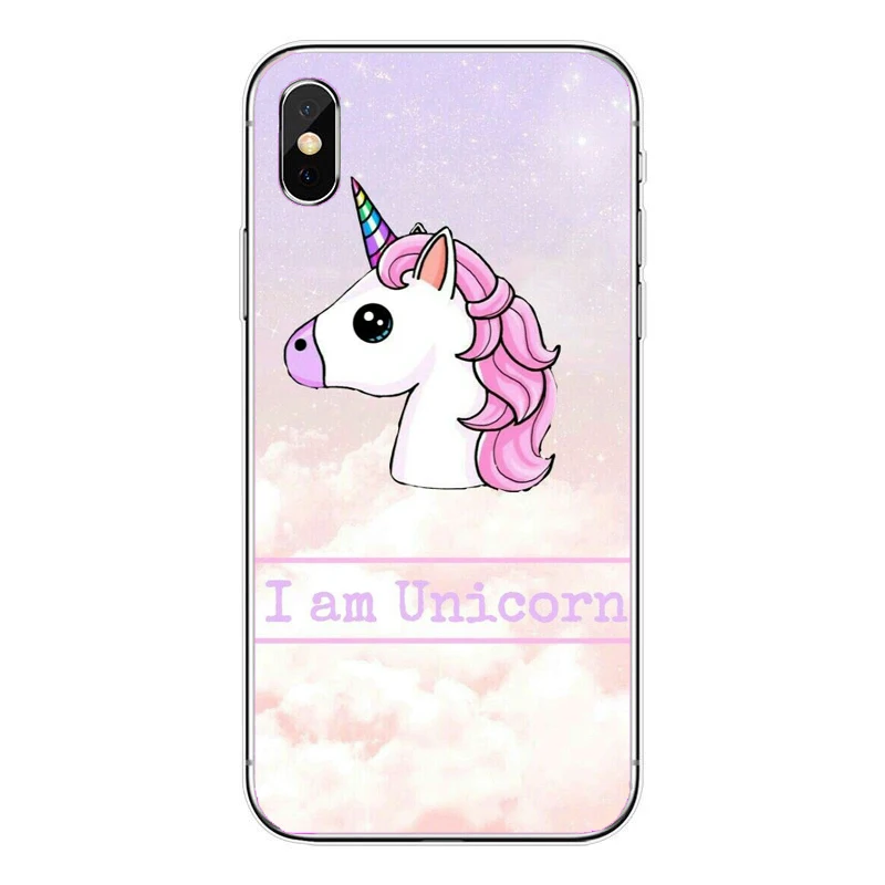 Чехол с рисунком единорога на жестком ПК для Iphone 7 6 S 8 Plus 5s SE X Coque Fundas