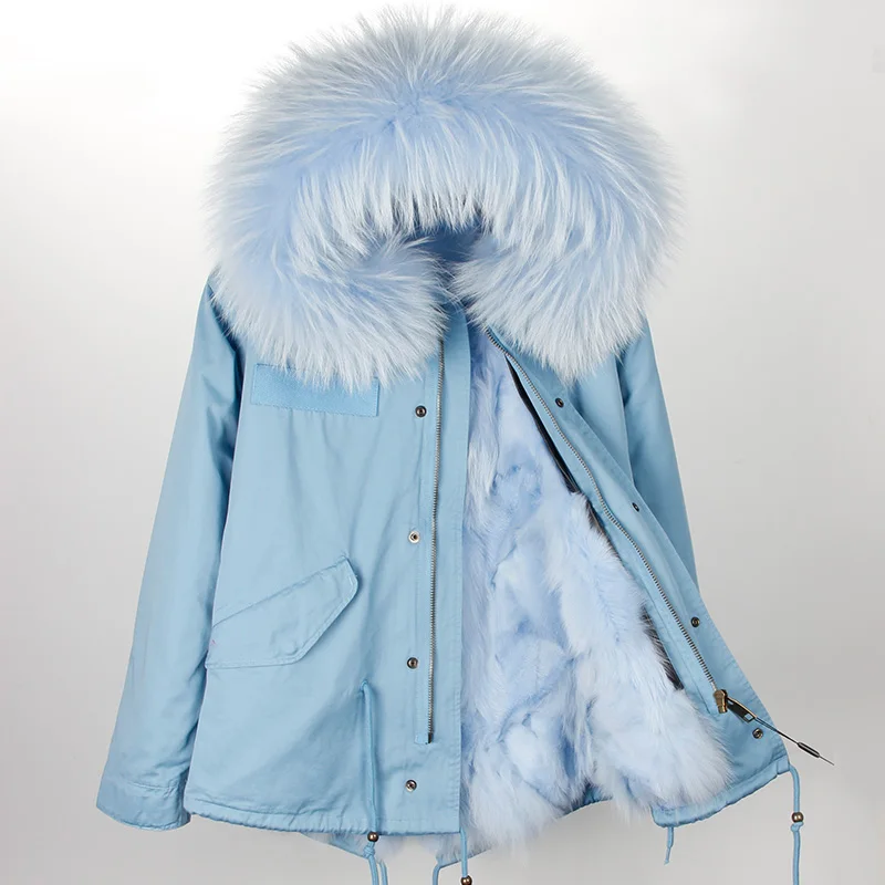 Новая модная женская уличная куртка Парка воротник из натурального меха енота Подклад из натурального теплого меха лисы бестселлер скидка