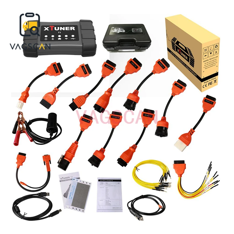 

Xtuner T1 Trucks Diesel OBD Diagnostic Scan tool Heavy Duty Truck Diagnostic Scanner ABS Airbag DPF OBD2 Scanner