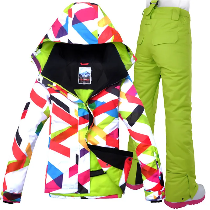 

2019 GSOU SNOW Women Ski Jacket Pant Snowboard Suit Windproof Waterproof Outdoor Sport Wear Skiing Snowboard Clothing Warm Suit