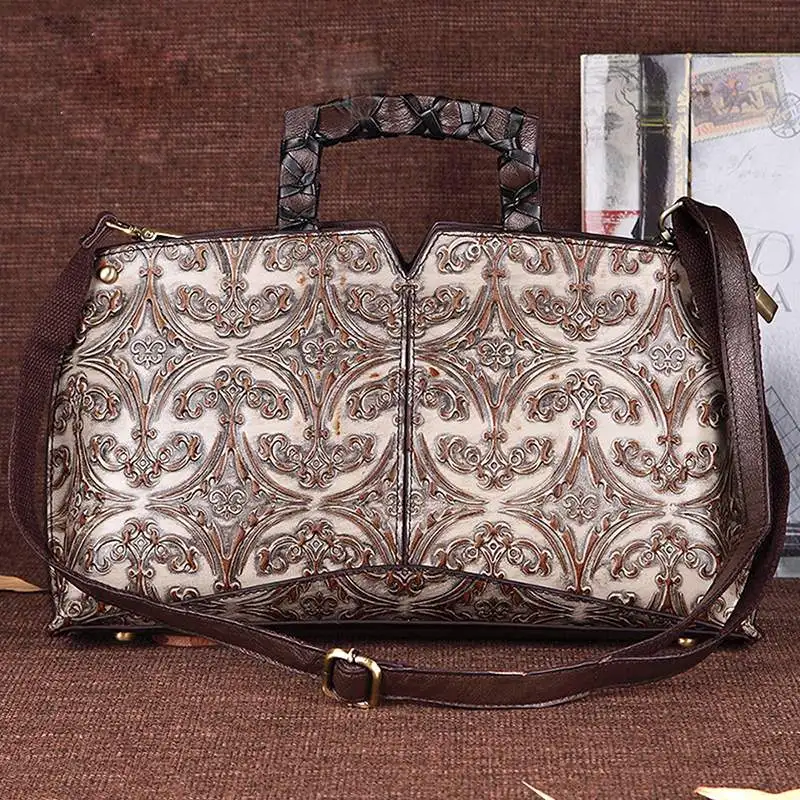 

Osmond Top-Handle bags Vintage Style Leather Handbags Women Messenger Shoulder Bags For Lady 2018 New Totes Luxury Brand Female