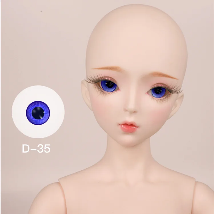 1/3 BJD 14 мм стеклянный глаз suitale для 60 см bjd sd кукла разные цвета diy Изменить макияж аксессуары игрушка подарок - Цвет: D-35