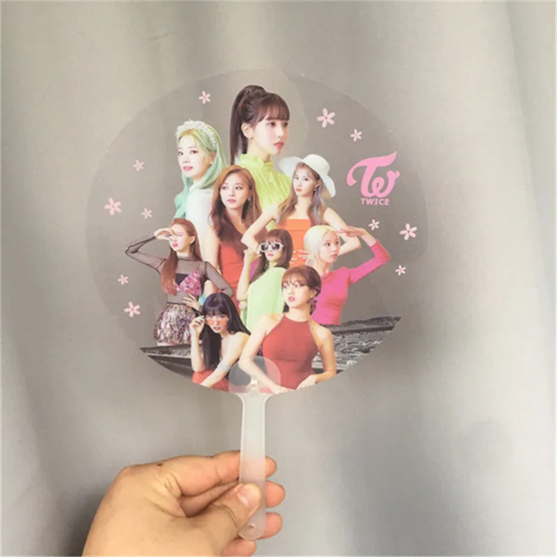 

1Pcs Kpop Transparent Hand Fans TWICE FANCY YOU Momo Mina Sana PVC Clear Album Concert Fans GiftYG035