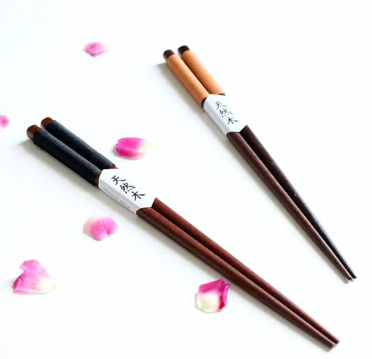 10 Pairs/lot High grade reusable wooden chopsticks with Anti skid anti