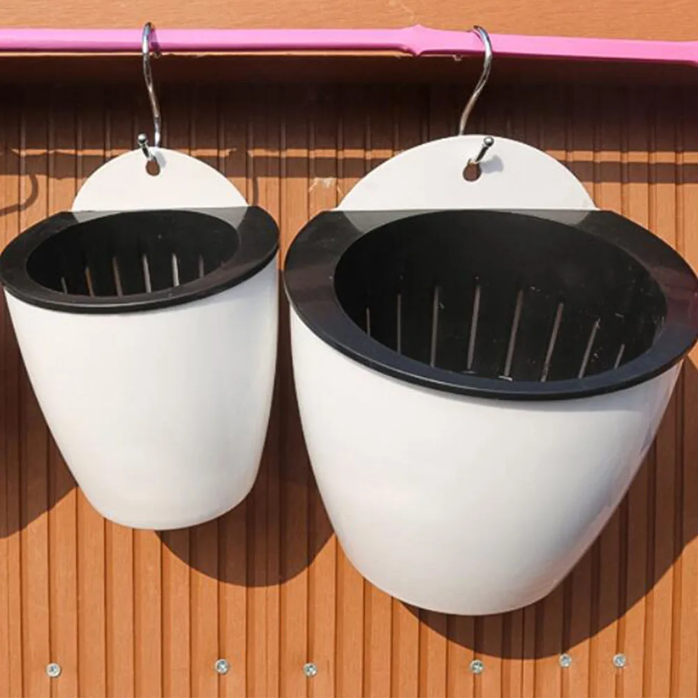 

Self Watering Flower Pot Wall Hanging Resin Plastic Planter Durable For Garden Balcony [3]