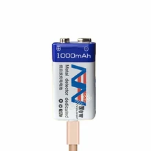 9 в В 1000 мАч литий-ионный аккумулятор 6F22 USB перезаряжаемая батарея детектор игрушка перезаряжаемая батарея Бесплатная доставка