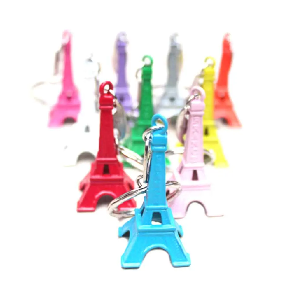 

Color Random Candy Color Eiffel Tower Keychain Decoration Small Gift Color Mini Eiffel Key Chain
