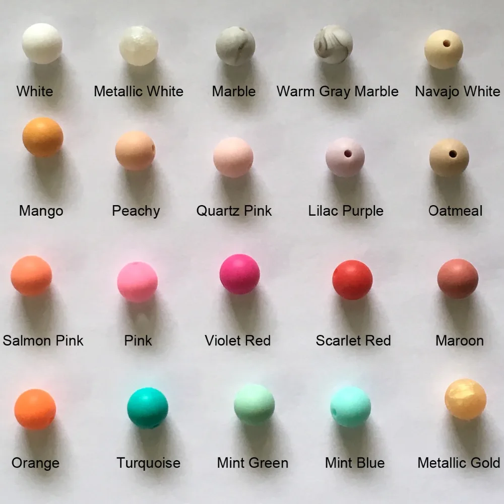 12mm silicone loose beads