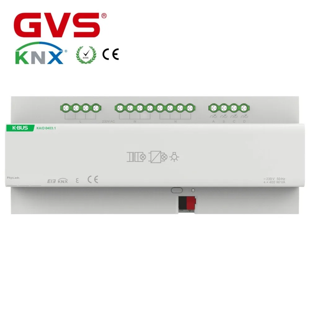 GVS K-BUS KNX/EIB умный дом Вилла офис отель система автоматизации здания KNX приглушить привод 4 складки