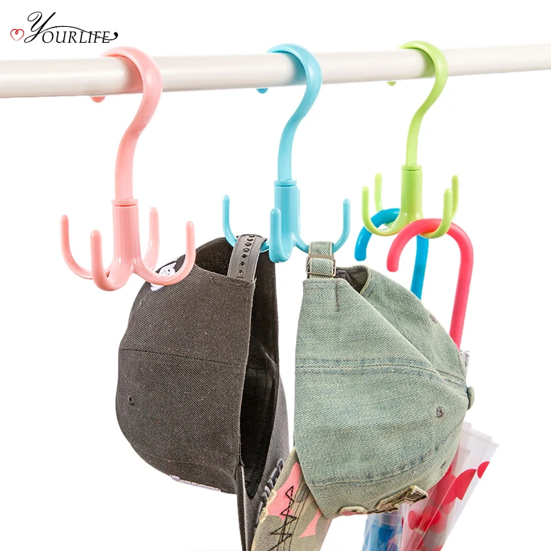 buy OYOURLIF 1pc Multifunction Rotatable Clothes Hat Storage Rack Handbag Belts Scarves Tie Organizer Storage Holder Hang Hook