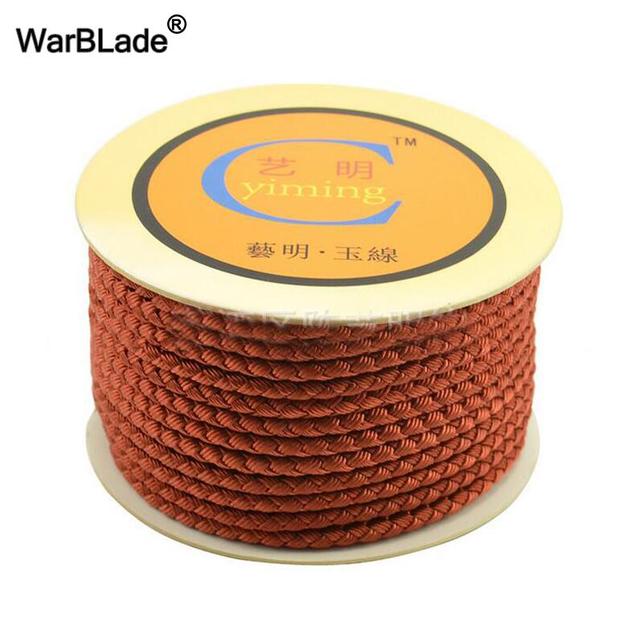 4mm Cotton Cord Nylon Thread Chinese Knot Macrame Cord Plastic String Beaded Rope For DIY Bracelet Necklace Jewelry Making