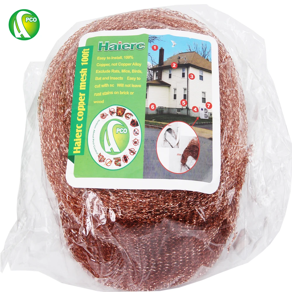PCO Copper Mesh For Mouse Rat Rodent Control ,100%Copper,15 Meters (50ft)