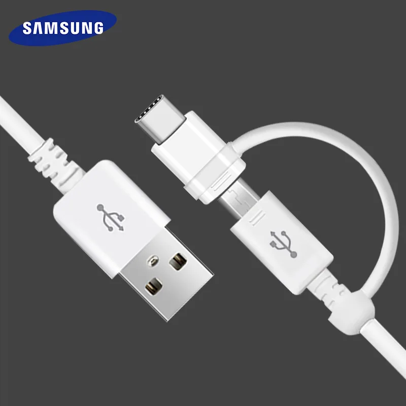 

Samsung S9 S9 plus Snelle Opladen Cabel Cabels 2 in 1 Micro Usb-Cabel USB Type C Original Quick Charger Charge Type C Cable
